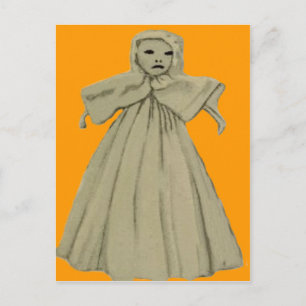 Spooky Scary Ghost Spirit Doll Child Postcard