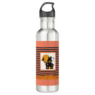 SPOOKY SCARY HALLOWEEN HAUNTED HOUSE HUMOR 710 ML WATER BOTTLE