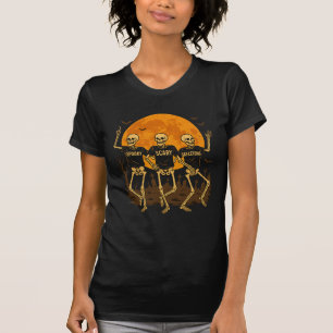 Spooky Scary Skeletons Halloween T-Shirt – Dancing