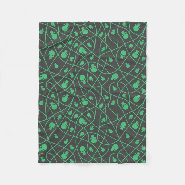 Spooky Seamless Pattern A (Style: 1) Fleece Blanket (Front)