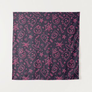 Spooky Seamless Pattern B (Style: 1) Tapestry