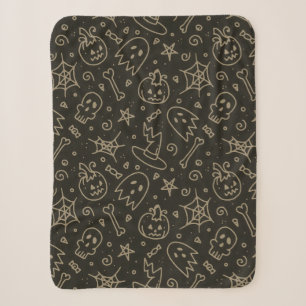 Spooky Seamless Pattern B (Style: 2) Sherpa Blanket