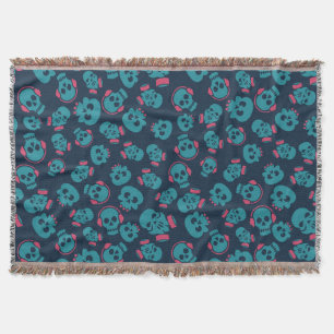 Spooky Seamless Pattern E (Style: 1) Throw Blanket
