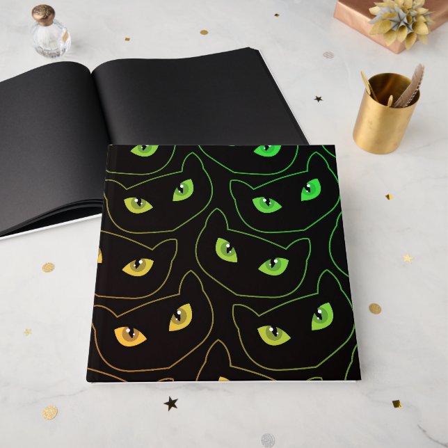 Spooky Seamless Pattern F (Style: 1) Guest Book (Front Open)