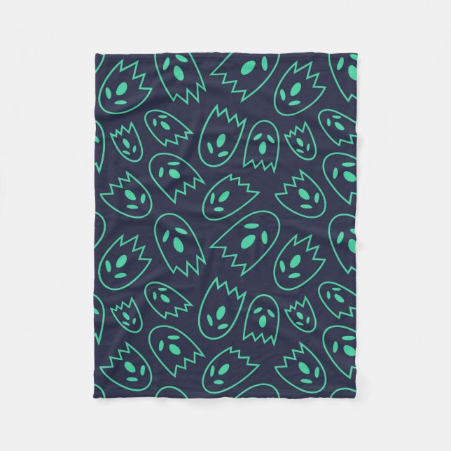 Spooky Seamless Pattern H (Style: 1) Fleece Blanket (Front)