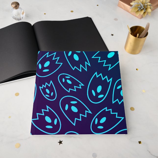 Spooky Seamless Pattern H (Style: 1) Guest Book (Front Open)