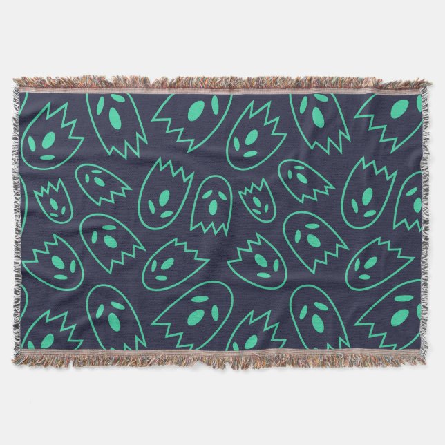 Spooky Seamless Pattern H (Style: 1) Throw Blanket (Front)