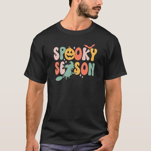 Spooky Season 70s Hippie T-Shirt (Front)