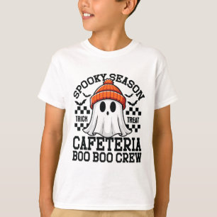 Spooky Season A Cafeteria Boo Crew Teacher Lunch L T-Shirt