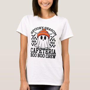 Spooky Season A Cafeteria Boo Crew Teacher Lunch L T-Shirt