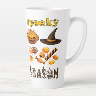 spooky season  Artwork thumbnail, Happy Halloween  Latte Mug