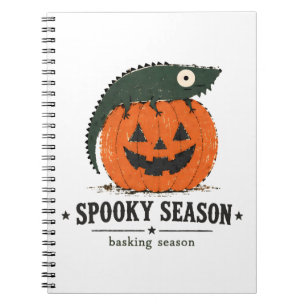 Spooky Season Basking Season Bearded Dragon Art Notebook