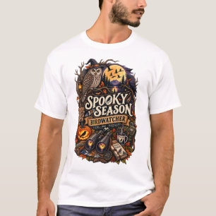 Spooky Season Birdwatcher Halloween Birding T-Shirt