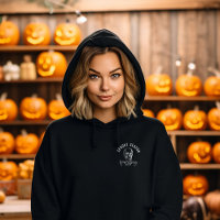 Spooky Season Black and White Skull