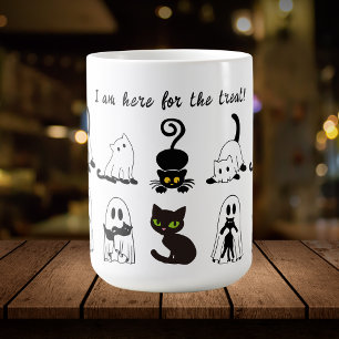 Spooky season Black Cat Halloween Coffee Mug