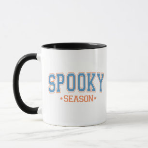 Spooky Season Blue and Orange White Halloween Mug