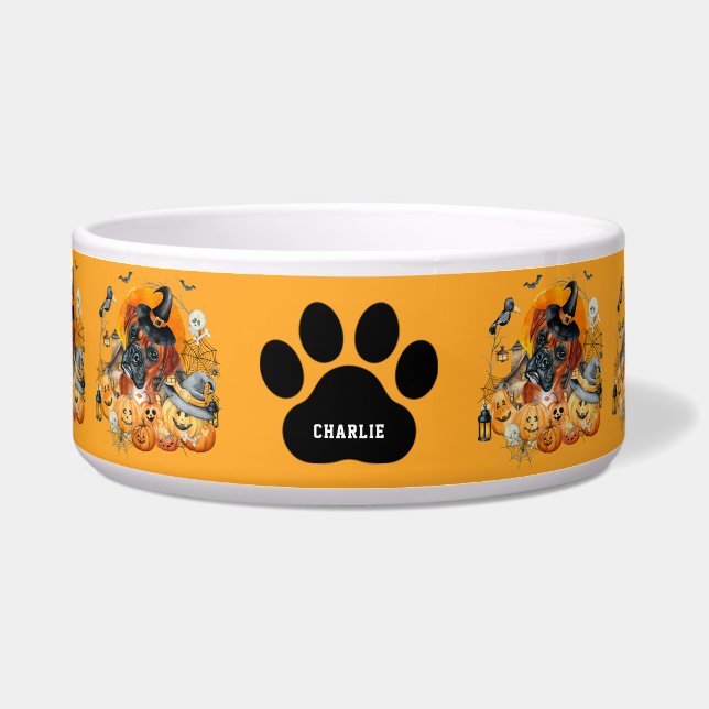 Spooky Season Boxer Halloween Pumpkin Custom Dog (Front)
