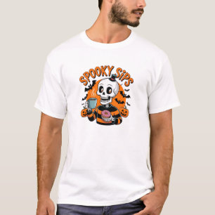 Spooky Season Coffee Lover Skeleton T-Shirt