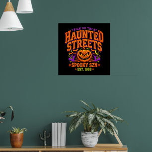 Spooky Season Crew Halloween Wall Art Retro Ghost