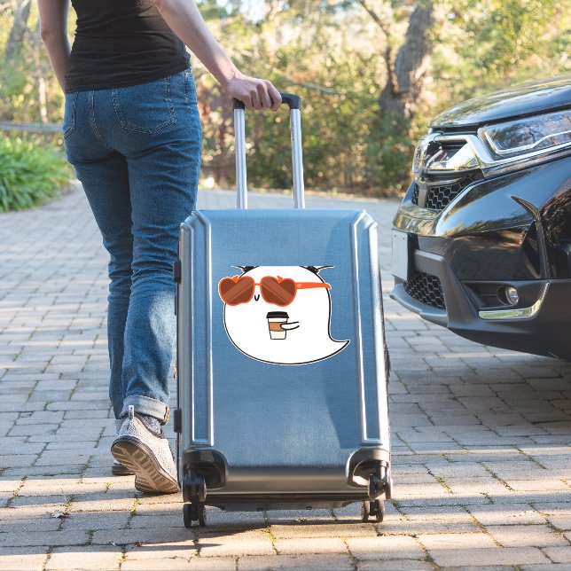 Spooky Season Cute Ghost Classic T-Shirt (Suitcase Insitu)