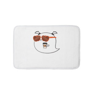Spooky Season Cute Ghost Classic T-Shirt Bath Mat