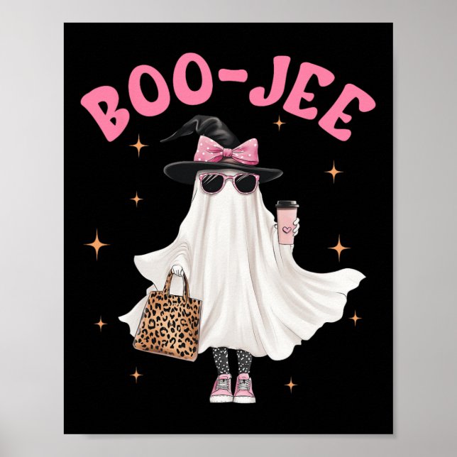 Spooky Season Cute Ghost Funny Halloween Boujee Bo Poster (Front)