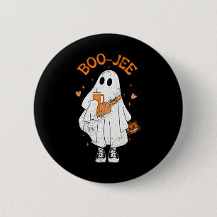 Spooky Season Cute Ghost Halloween Boujee Boo Jee 6 Cm Round Badge