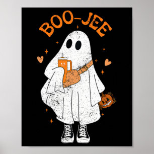 Spooky Season Cute Ghost Halloween Boujee Boo Jee Poster