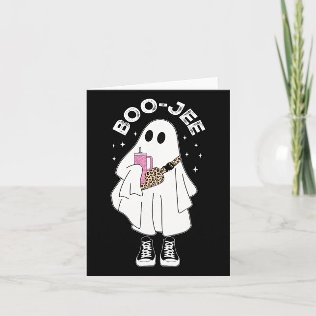 Spooky Season Cute Ghost Halloween Costume Boujee  Card (Front)