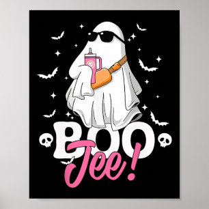 Spooky Season Cute Ghost Halloween Costume Boujee Poster