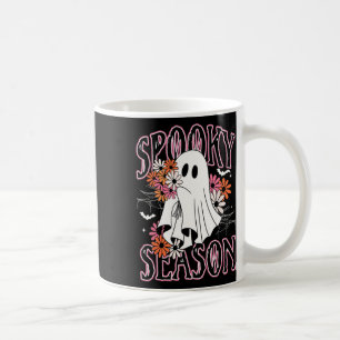 Spooky Season Cute Ghost Halloween Costume Floral  Coffee Mug