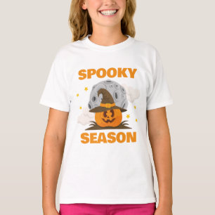 Spooky Season Cute Orange Pumpkin Halloween T-Shirt