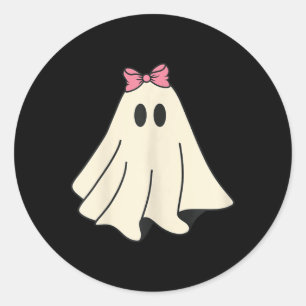 Spooky Season Cute Retro Ghost Halloween Costume Classic Round Sticker