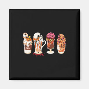 Spooky Season Fall Coffee Horror Movie And Coffee Magnet