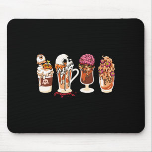 Spooky Season Fall Coffee Horror Movie And Coffee  Mouse Mat