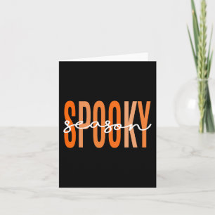Spooky Season Fall Pumpkin Halloween Teacher Stud Card
