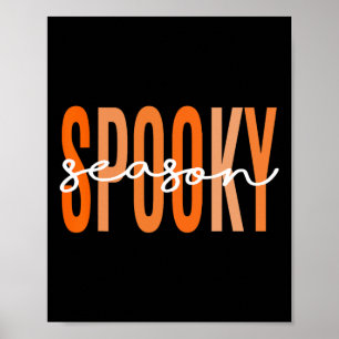 Spooky Season Fall Pumpkin Halloween Teacher Stud Poster