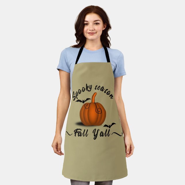 Spooky season fall yall apron (Worn)