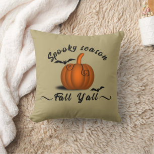 Spooky season fall yall cushion
