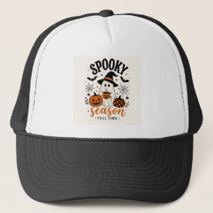Spooky season full time fun trucker hat