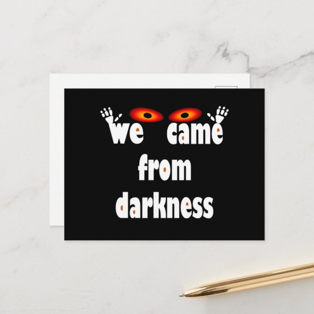 Spooky season funny Halloween Holiday Postcard (Front/Back In Situ)