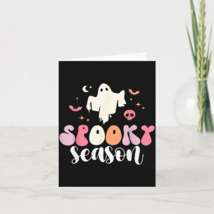 Spooky Season Funny Spooky Ghost Halloween Costume Card