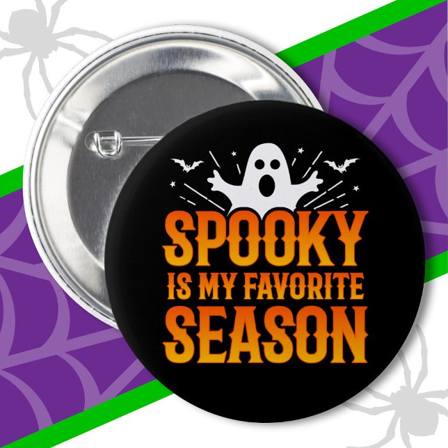 Spooky Season Ghost Bats Scary Happy Halloween 6 Cm Round Badge (Creator Uploaded)