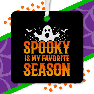 Spooky Season Ghost Bats Scary Happy Halloween Metal Tree Decoration