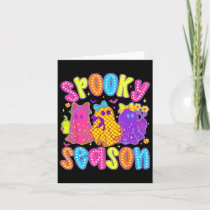 Spooky Season Ghost Bow Flower Halloween Costume G Card