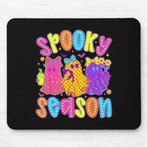 Spooky Season Ghost Bow Flower Halloween Costume G Mouse Mat