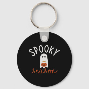 Spooky Season Ghost Fun Cute Halloween Costume Boo Key Ring