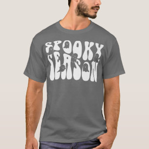 Spooky Season Ghost Spooky Vibes Funny Halloween P T-Shirt
