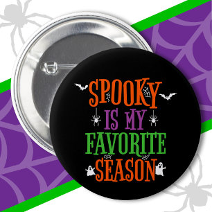 Spooky Season Ghosts Bats Spiders Happy Halloween 6 Cm Round Badge