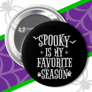 Spooky Season Ghosts Bats Spiders Happy Halloween 6 Cm Round Badge